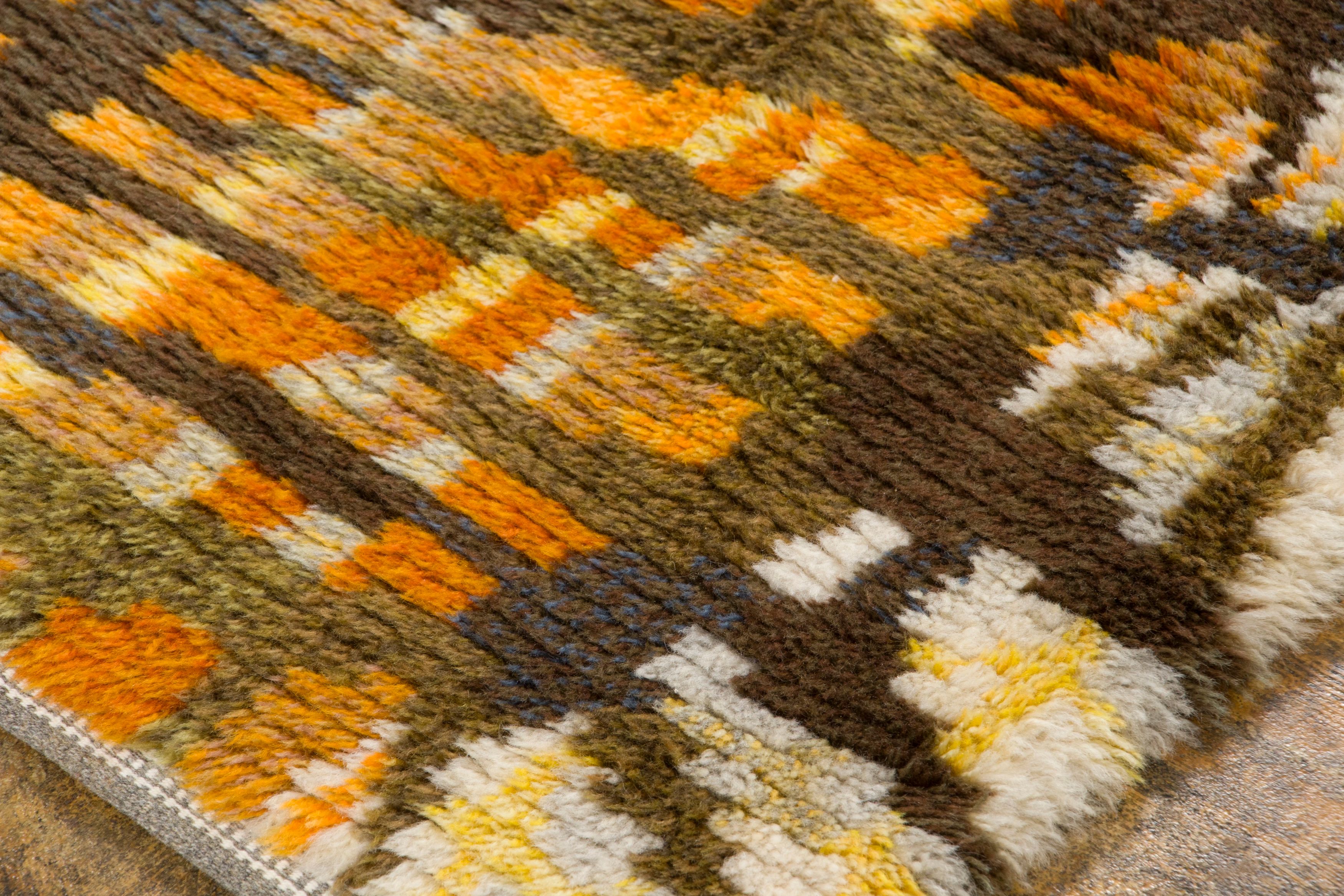 Vintage Swedish Rya Rug