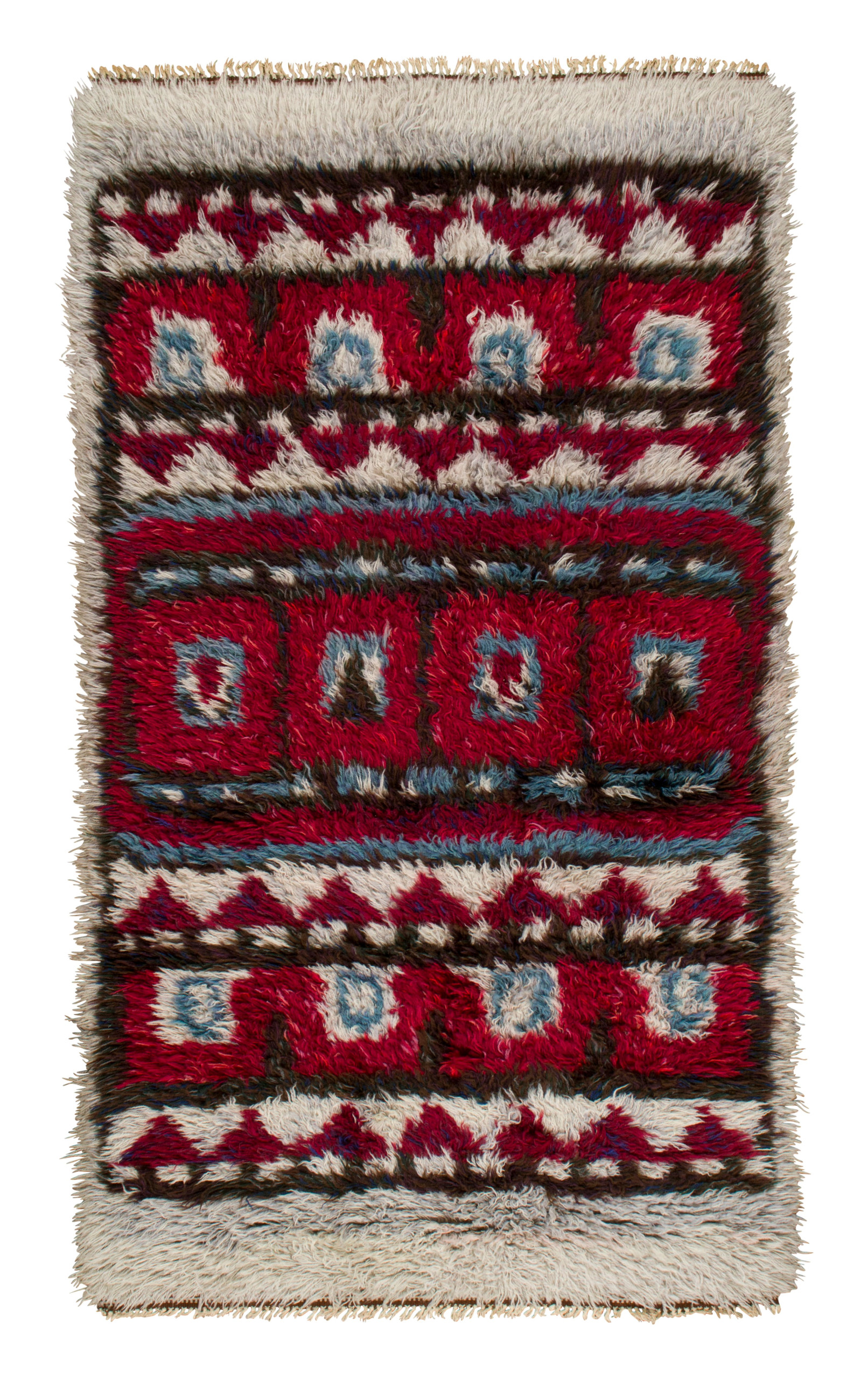 Vintage Swedish Scandinavian Rya Rug