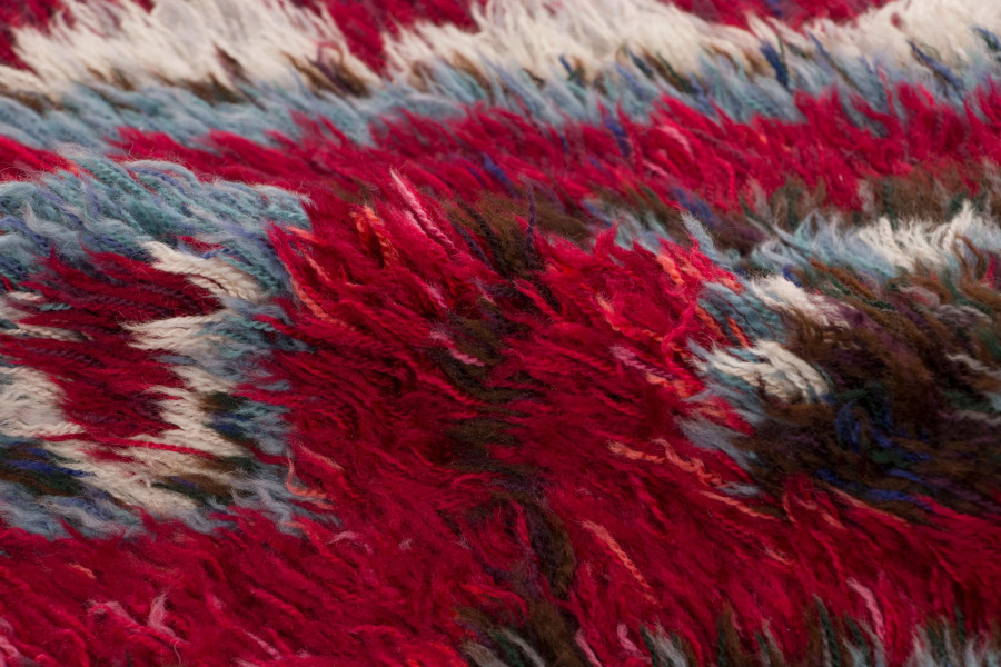 Vintage Swedish Scandinavian Rya Rug