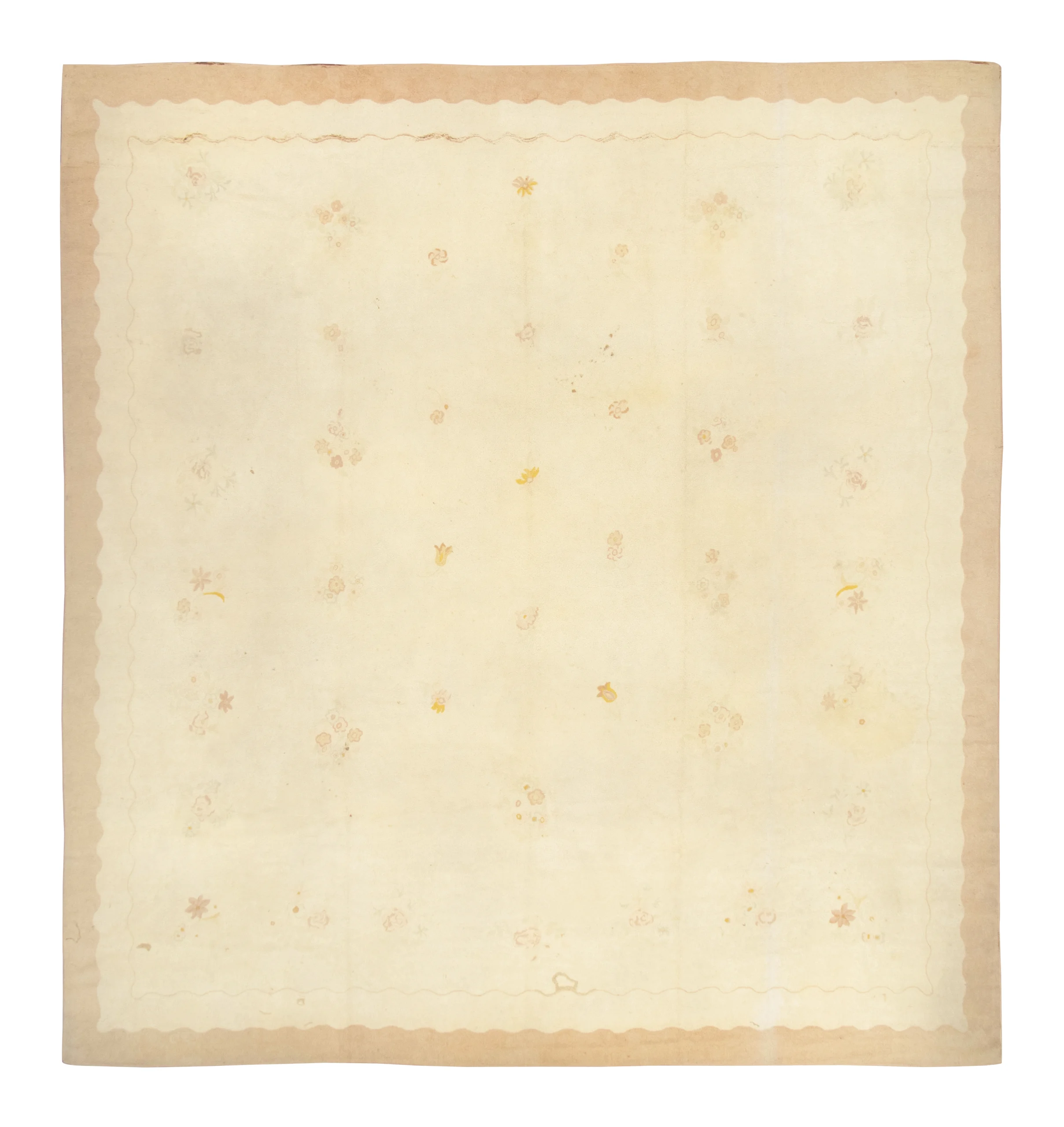 Vintage Hooked Floral Rug