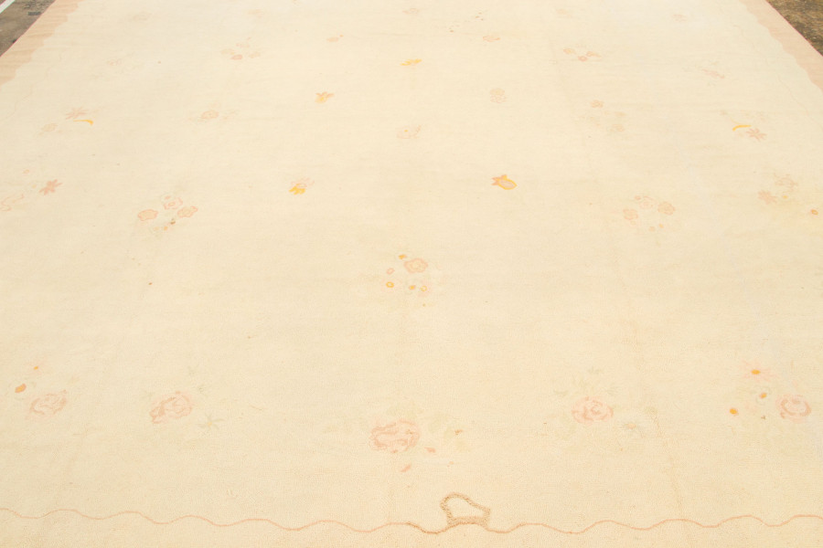 Vintage Hooked Floral Rug