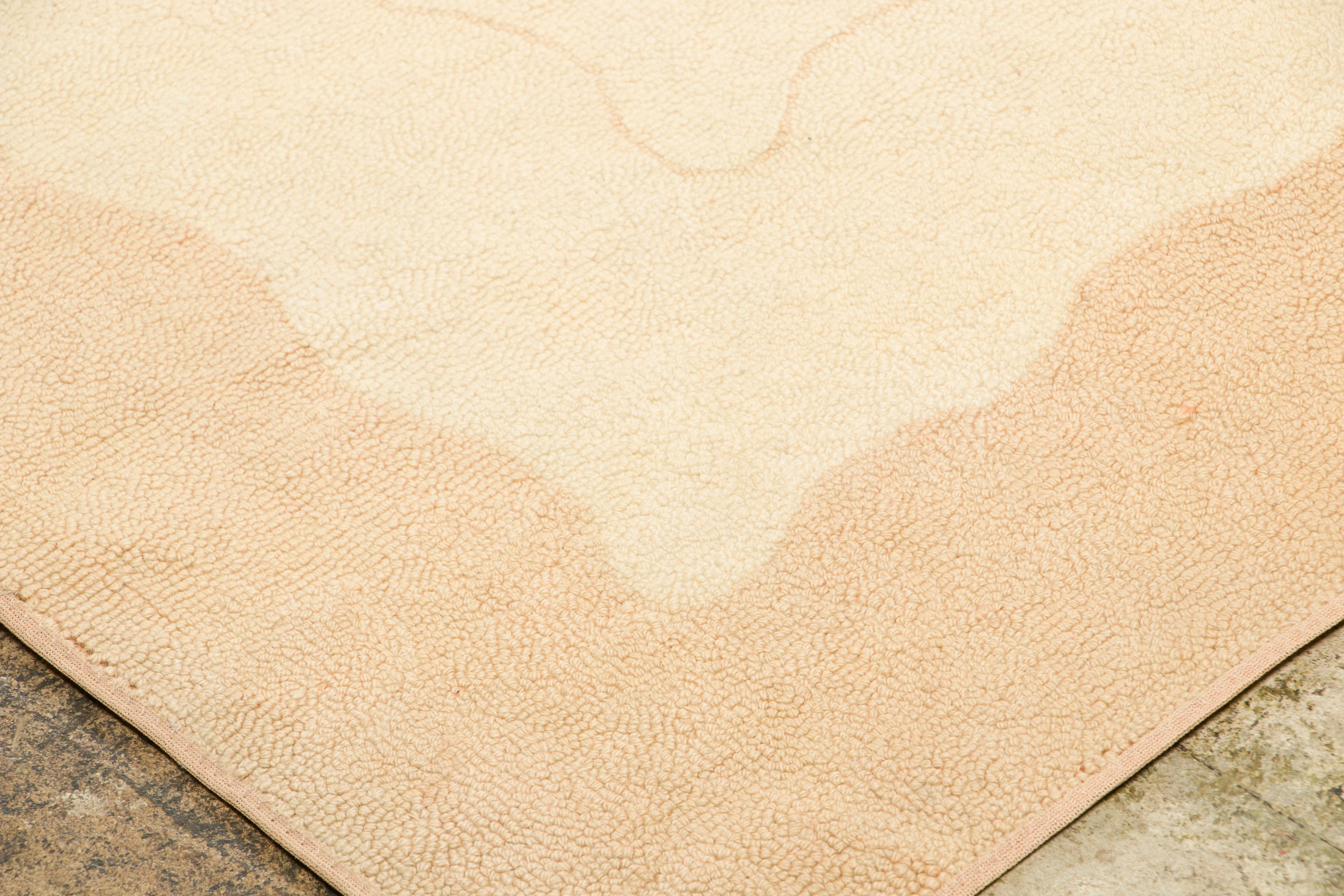 Vintage Hooked Floral Rug