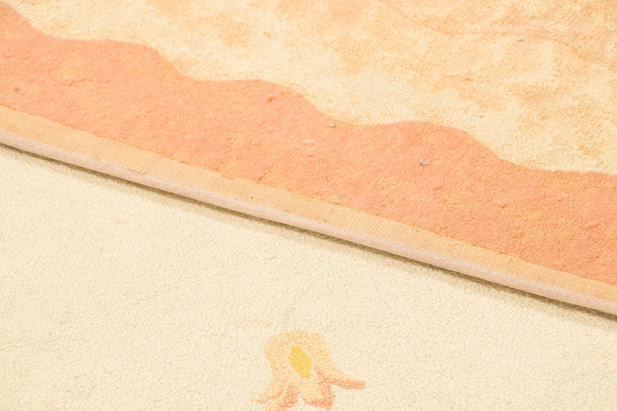 Vintage Hooked Floral Rug