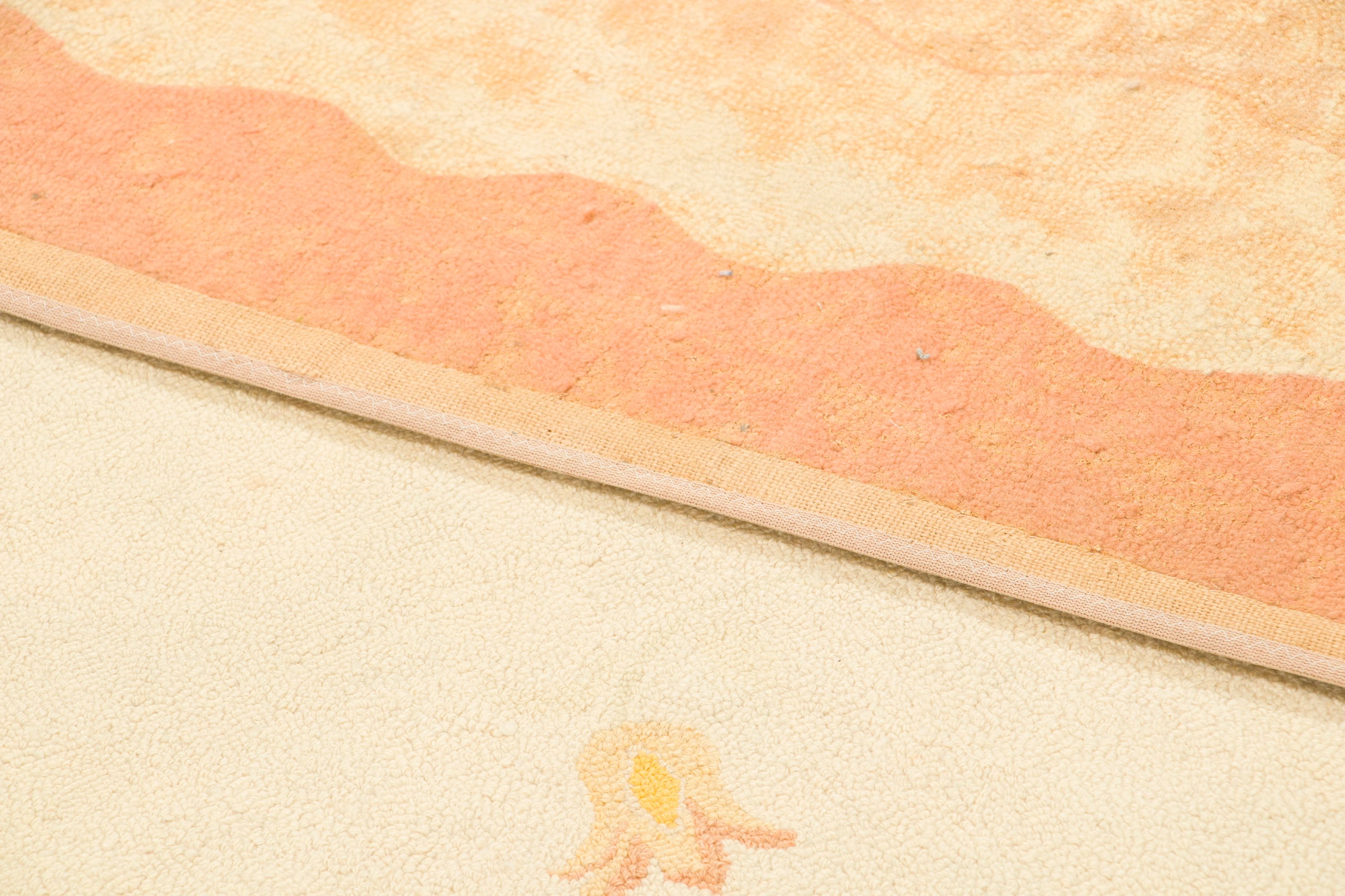 Vintage Hooked Floral Rug
