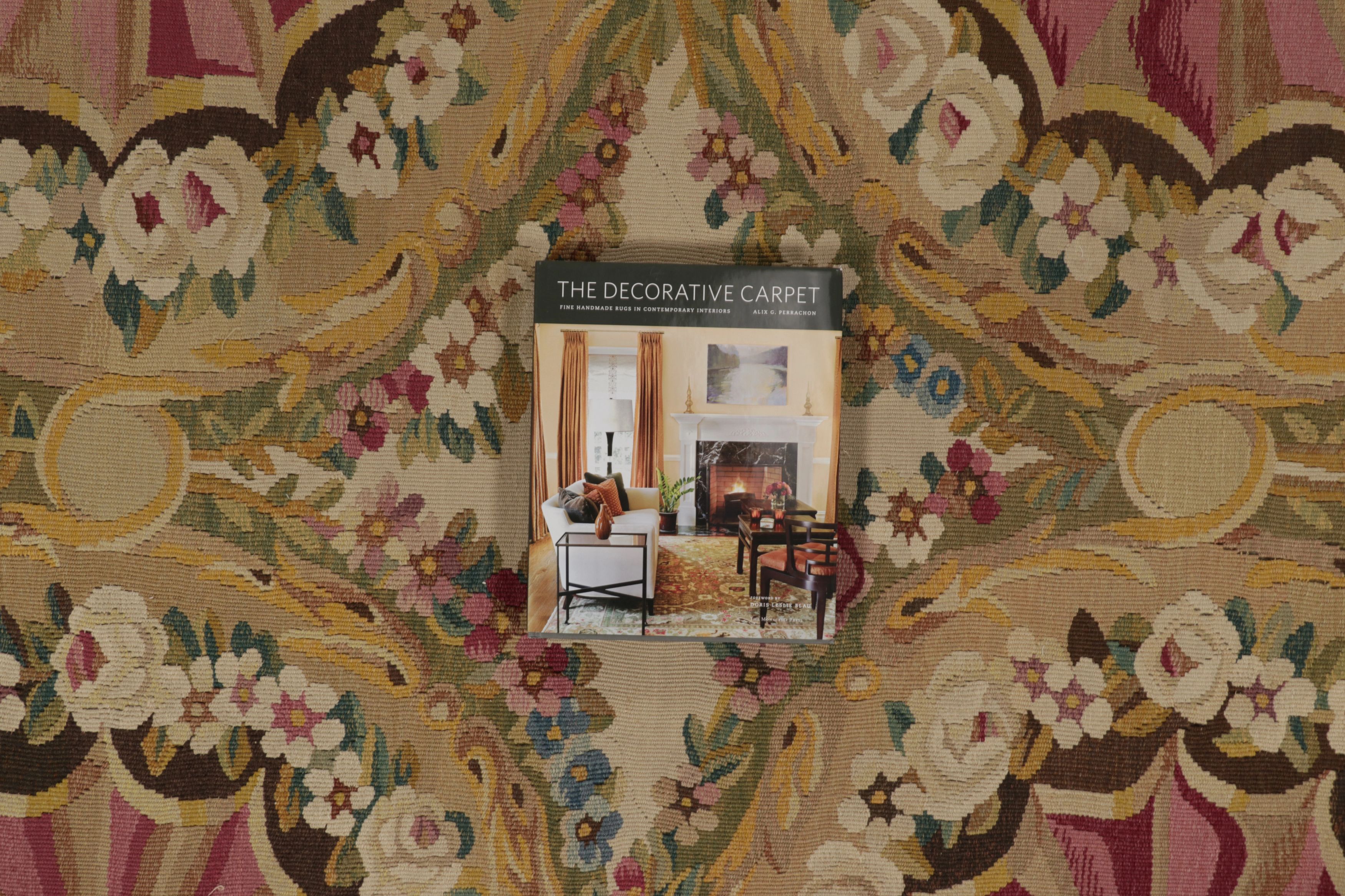 Oversized Vintage French Aubusson Rug