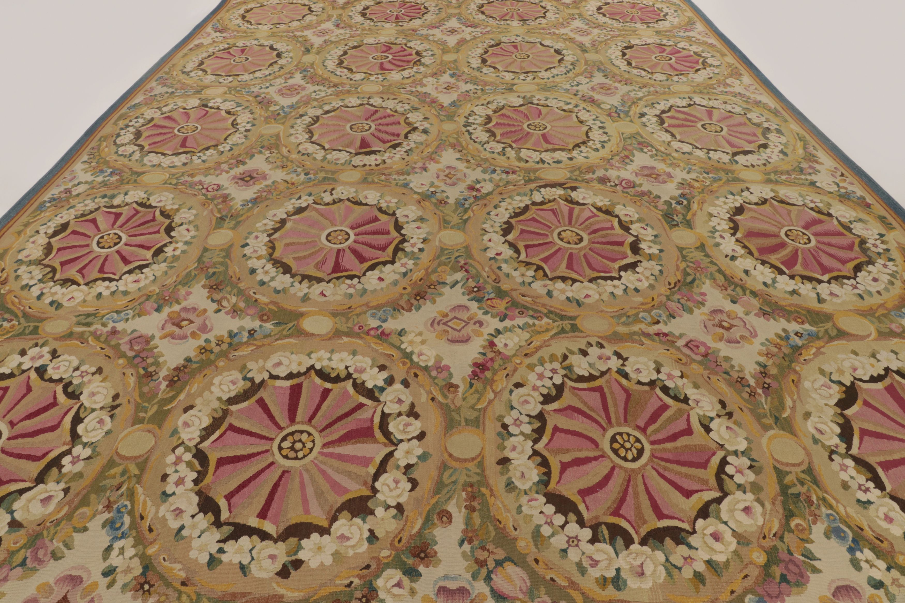 Oversized Vintage French Aubusson Rug