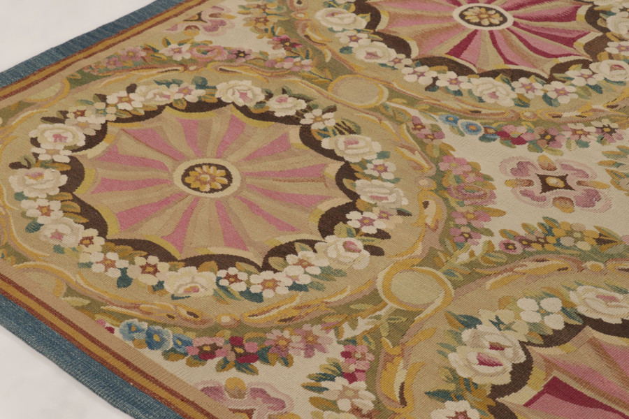 Oversized Vintage French Aubusson Rug