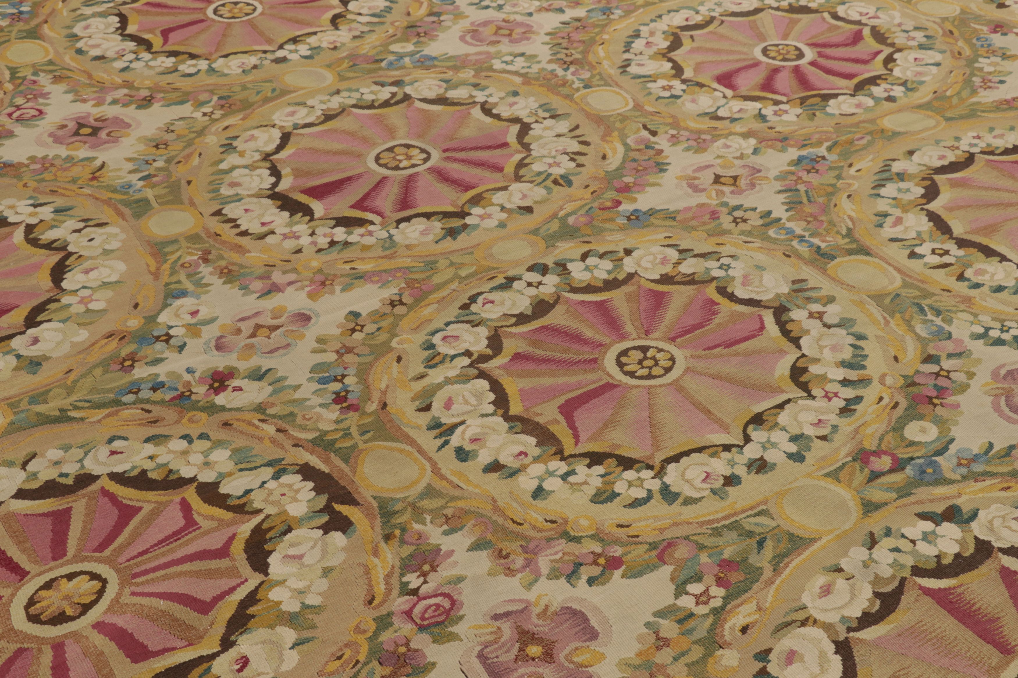 Oversized Vintage French Aubusson Rug