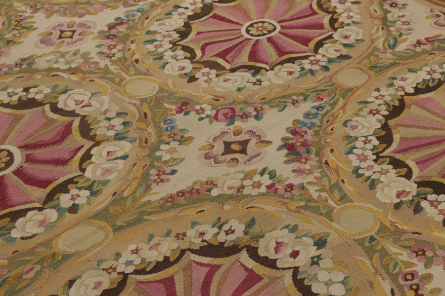 Oversized Vintage French Aubusson Rug