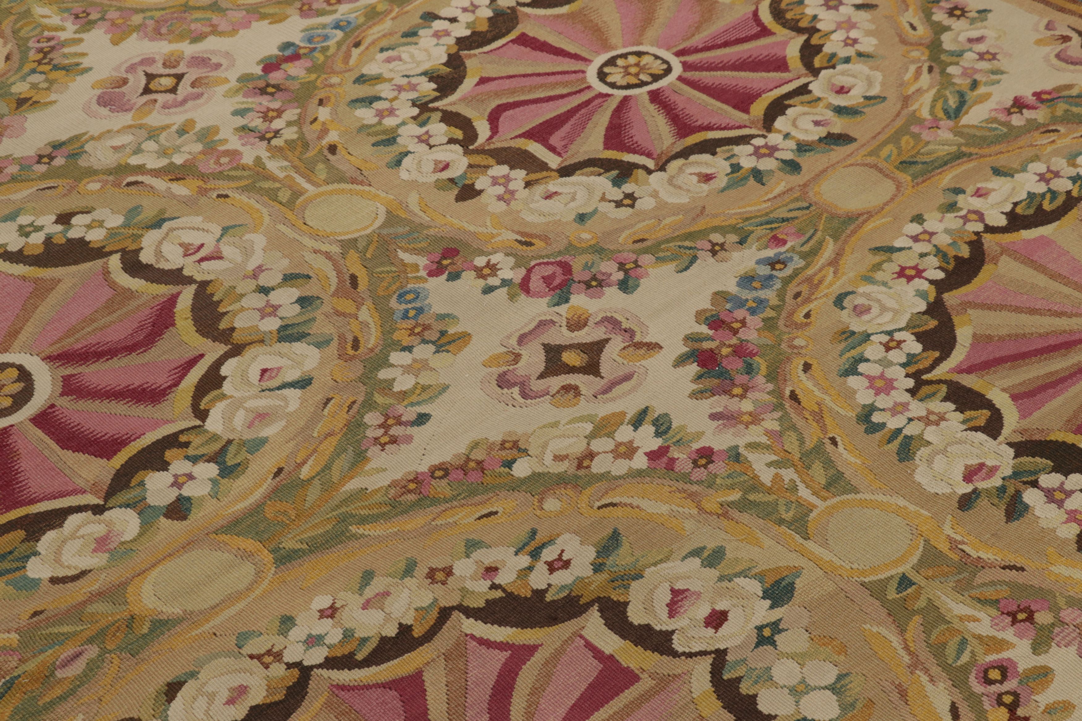 Oversized Vintage French Aubusson Rug