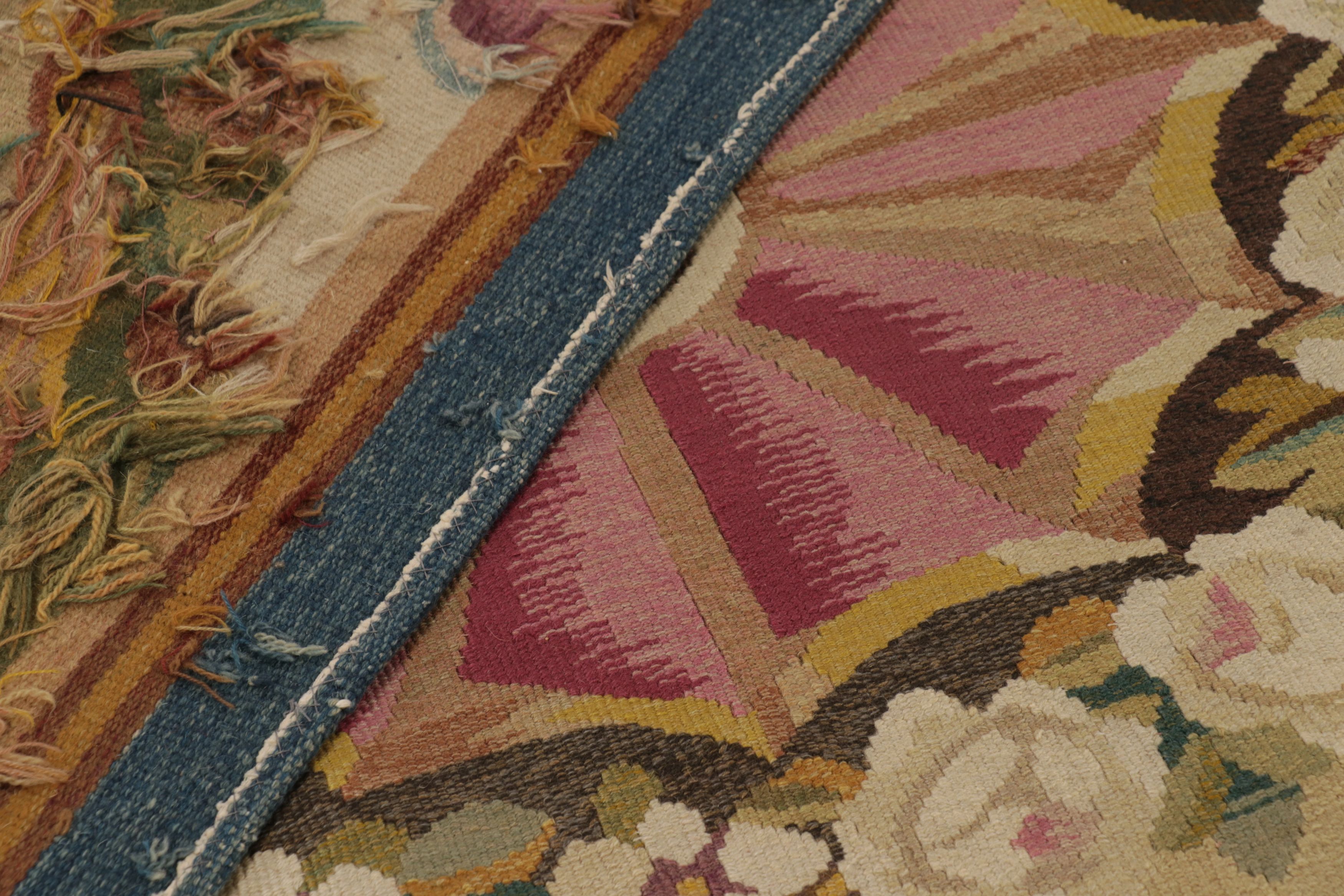 Oversized Vintage French Aubusson Rug