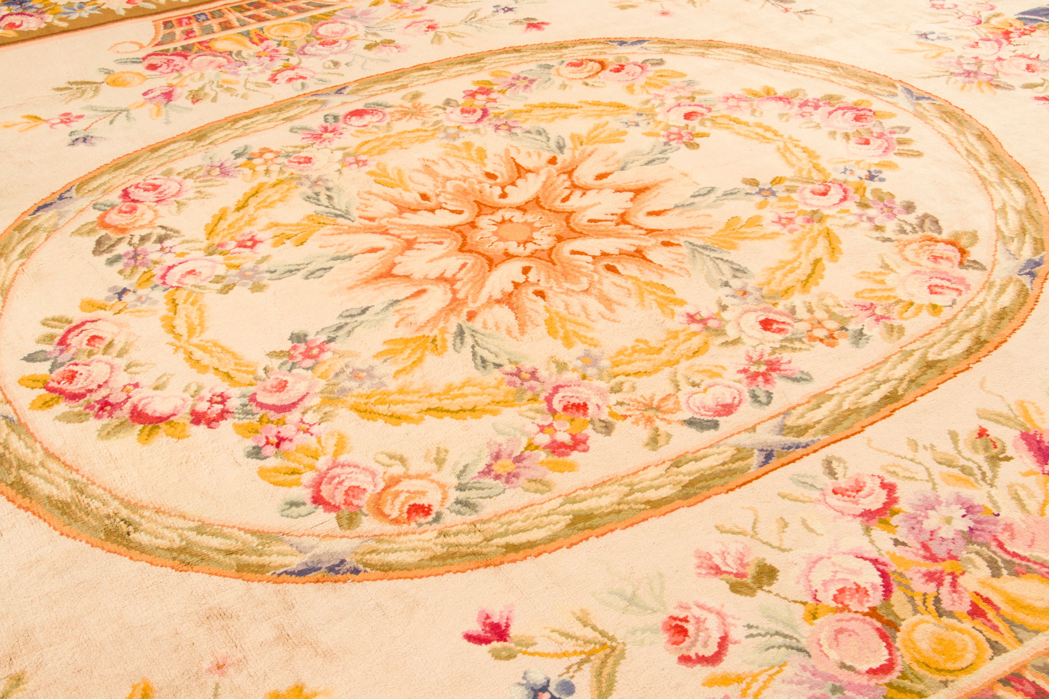 Oversized Antique French Savonnerie Rug