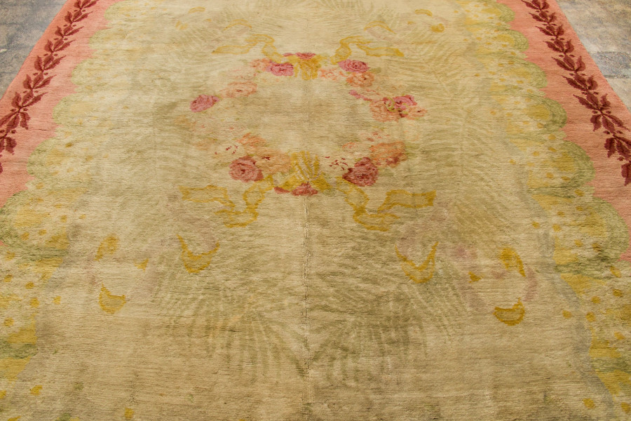 Antique Savonnerie Floral Rug