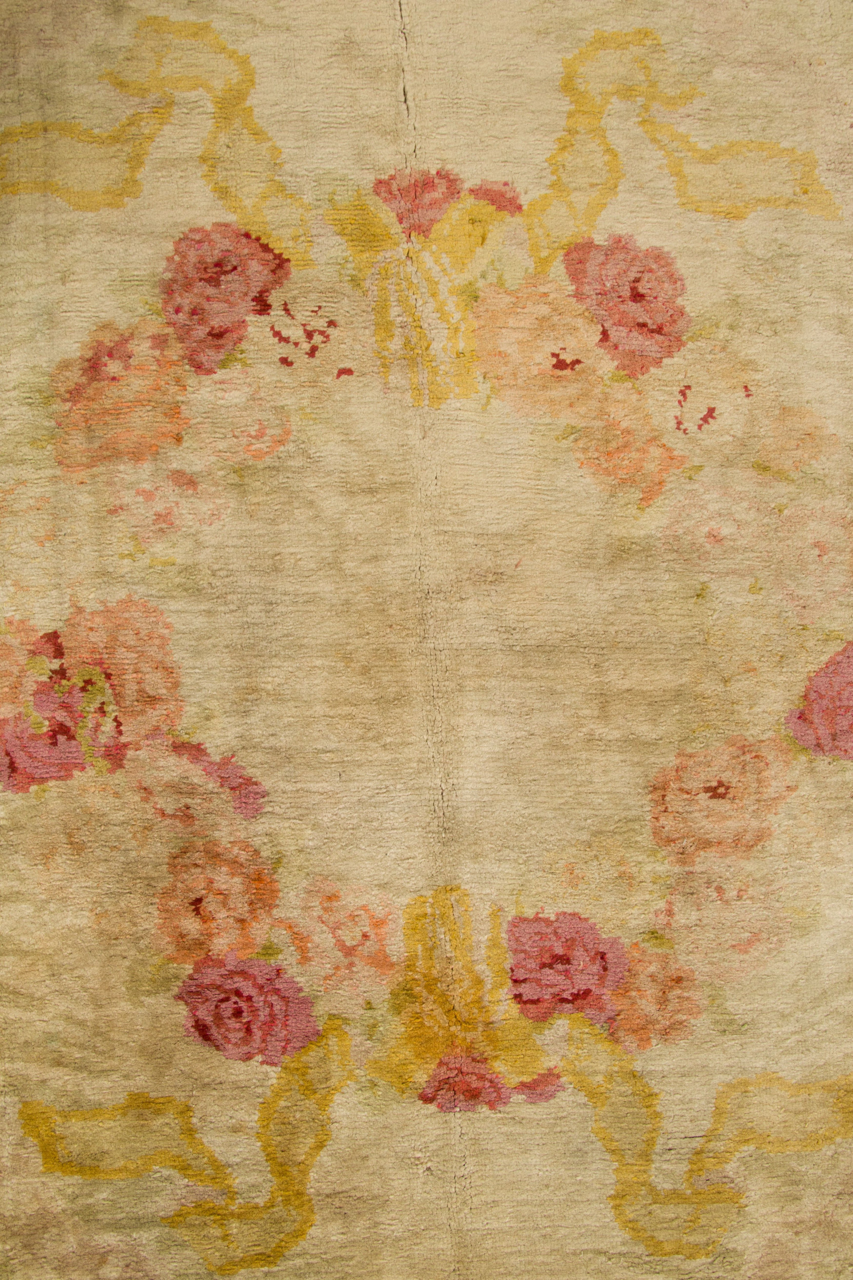 Antique Savonnerie Floral Rug