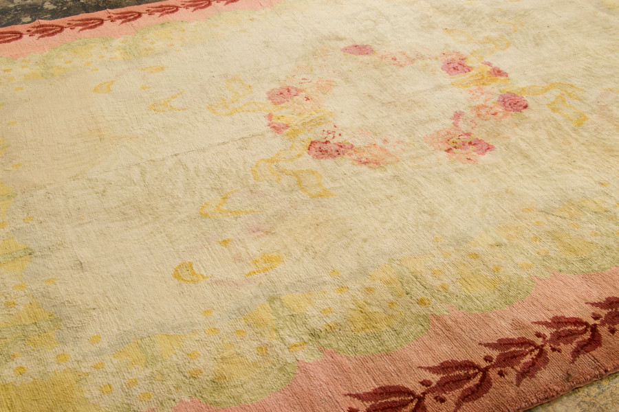 Antique Savonnerie Floral Rug