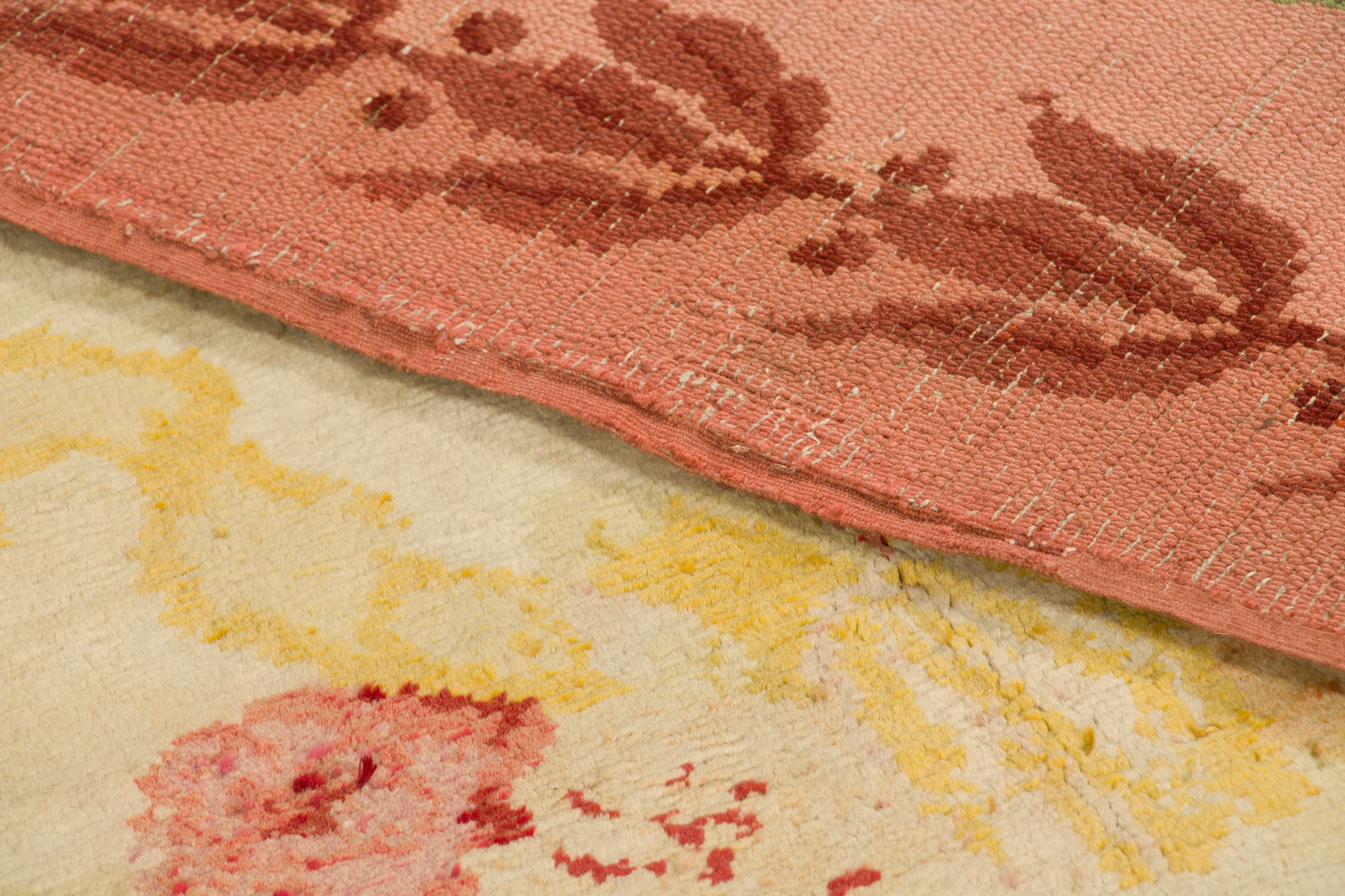 Antique Savonnerie Floral Rug