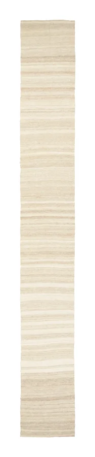 Vintage Persian Mazandaran Kilim Extra Long Runner in Beige & Cream - Rug & Kilim