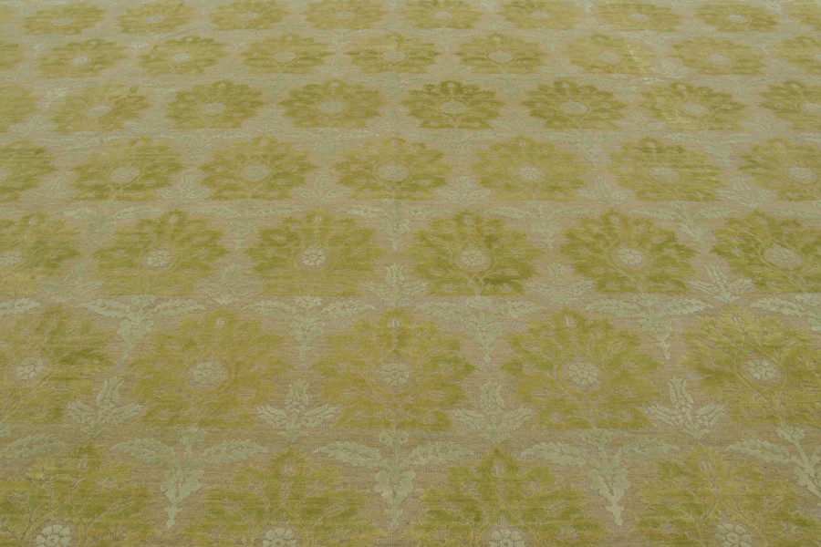 Block Print Floral Custom Rug