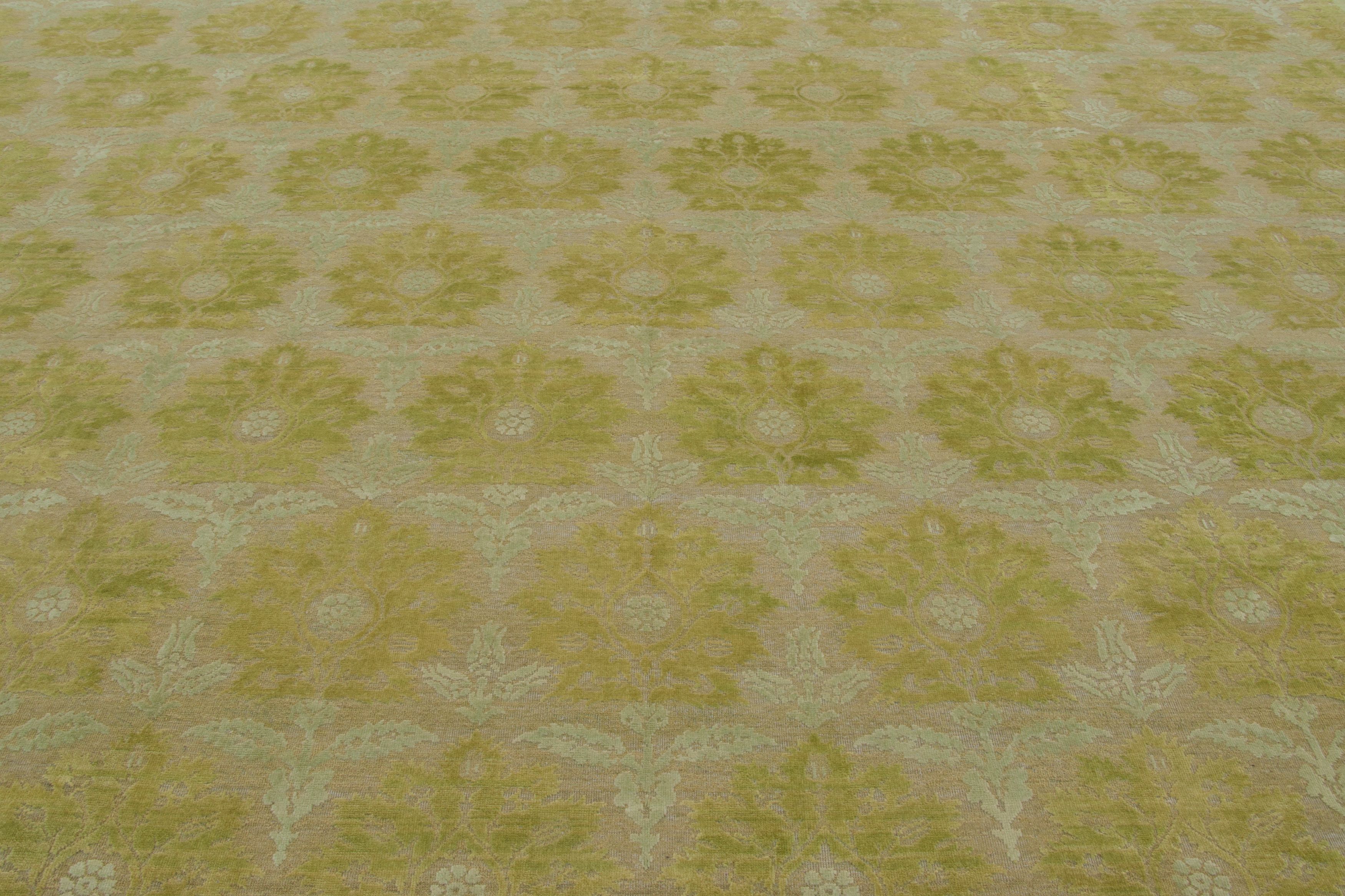 Block Print Floral Custom Rug