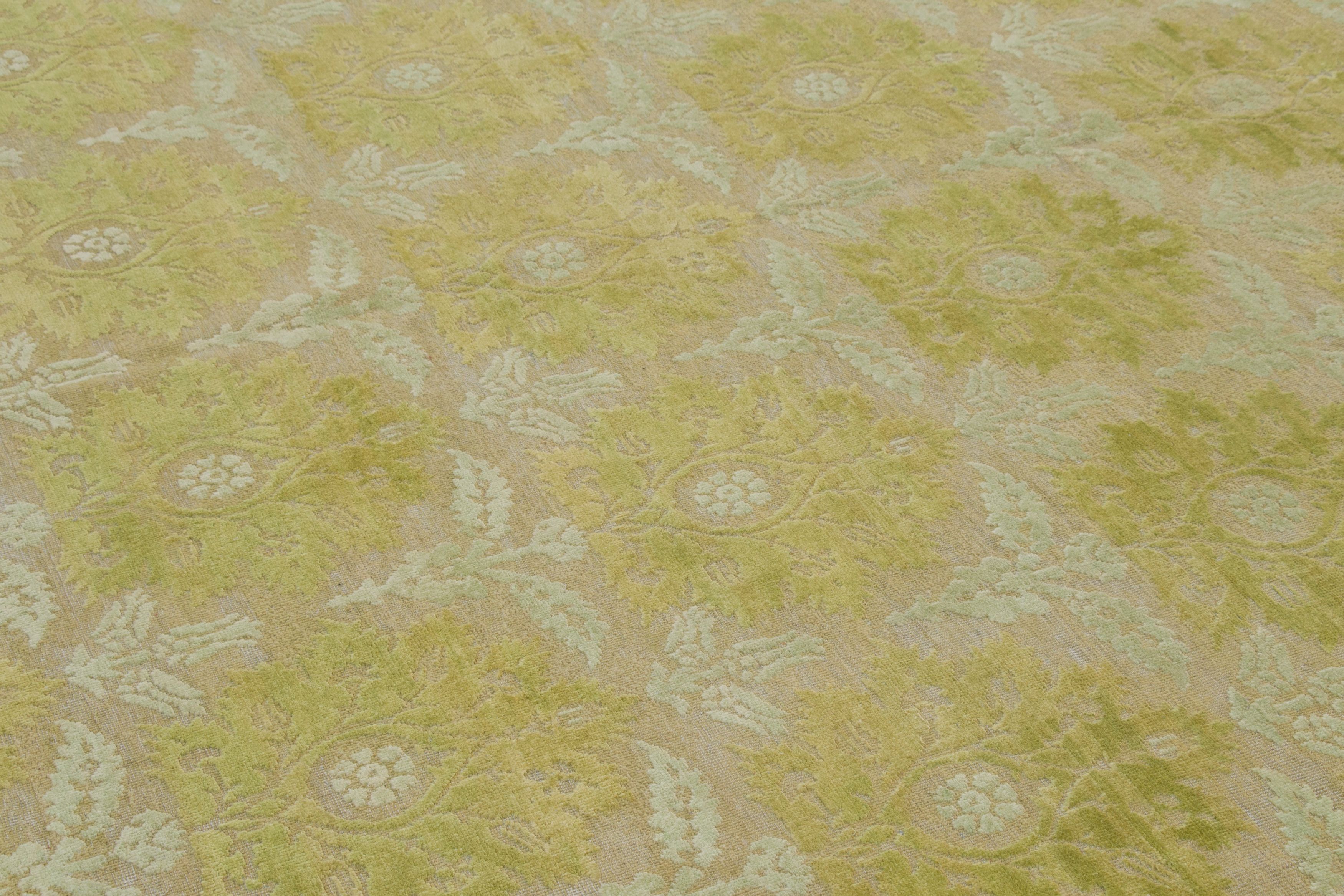 Block Print Floral Custom Rug