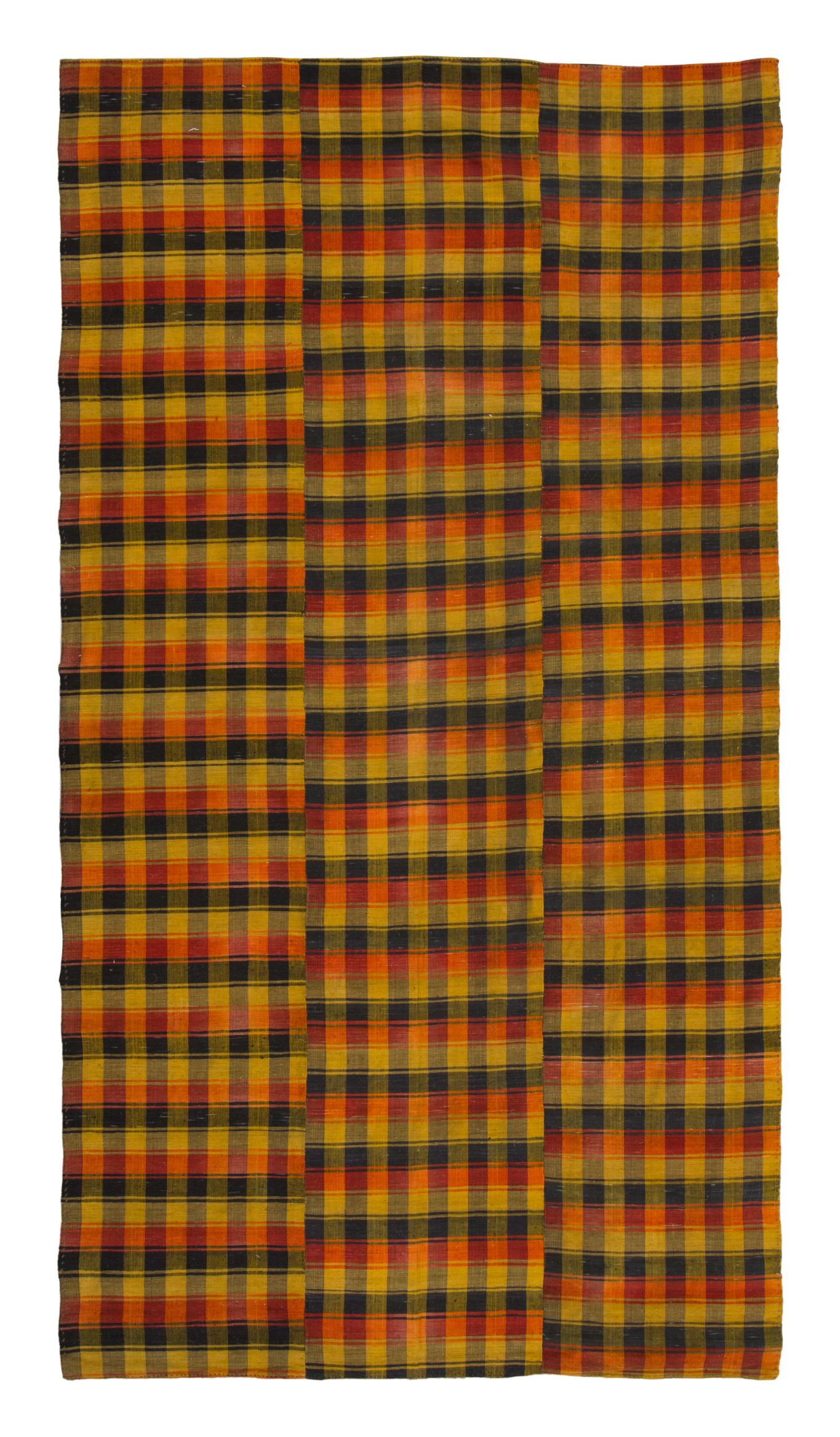 Vintage Kilim Checkered Rug