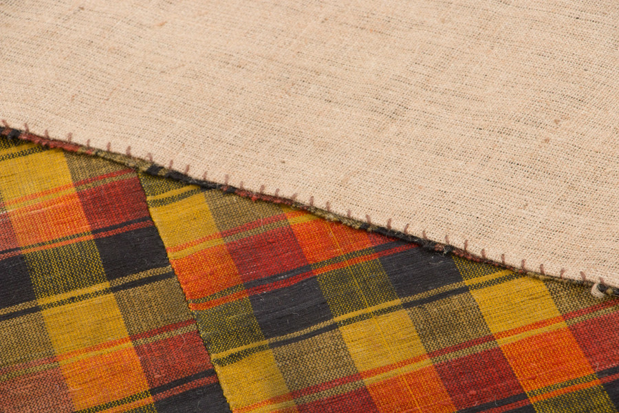 Vintage Kilim Checkered Rug