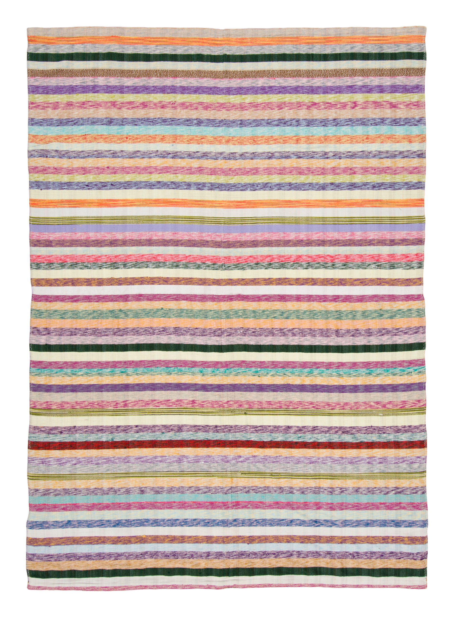 Vintage Turkish Striped Kilim Rug