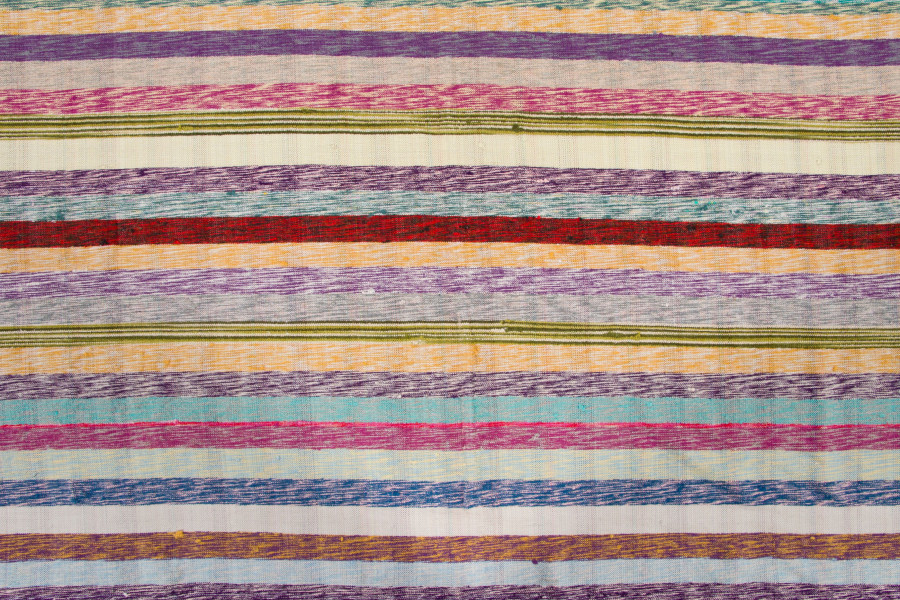 Vintage Turkish Striped Kilim Rug