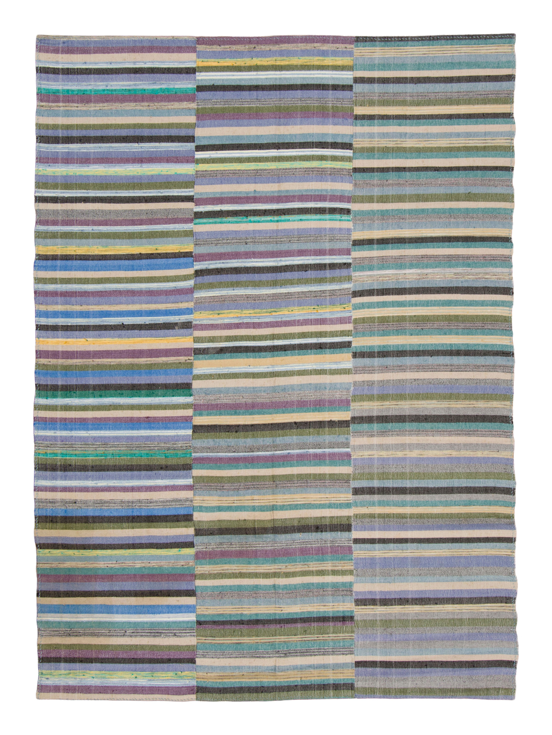 Vintage Turkish Striped Kilim Rug