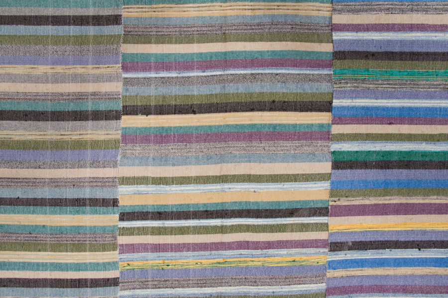 Vintage Turkish Striped Kilim Rug