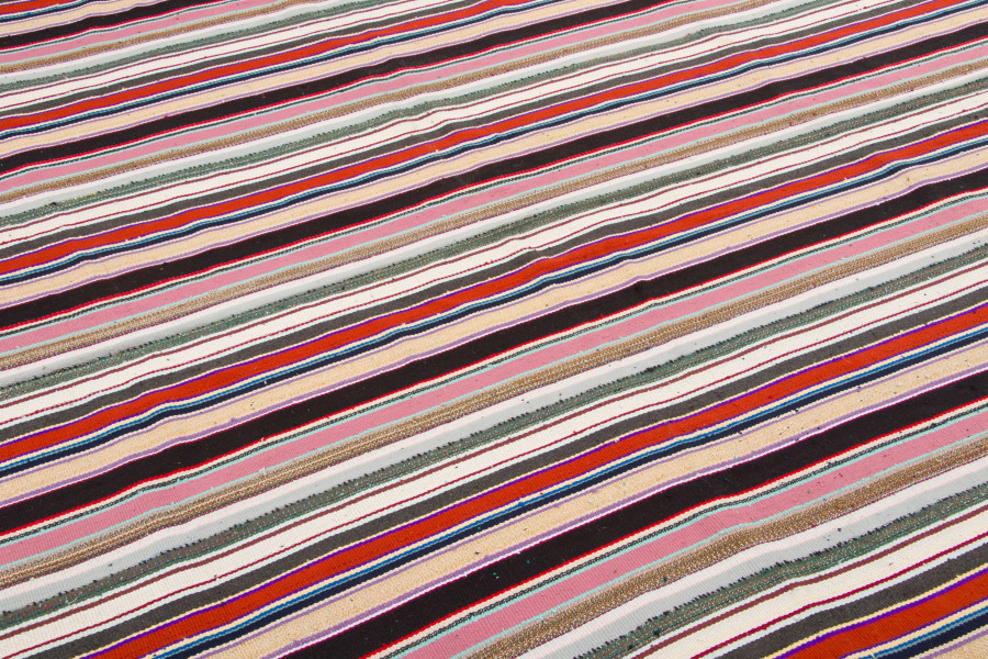 Vintage Chaput Kilim Striped Rug