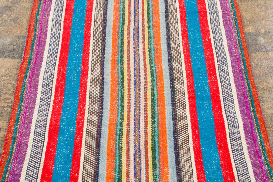 Vintage Chaput Kilim Striped Runner