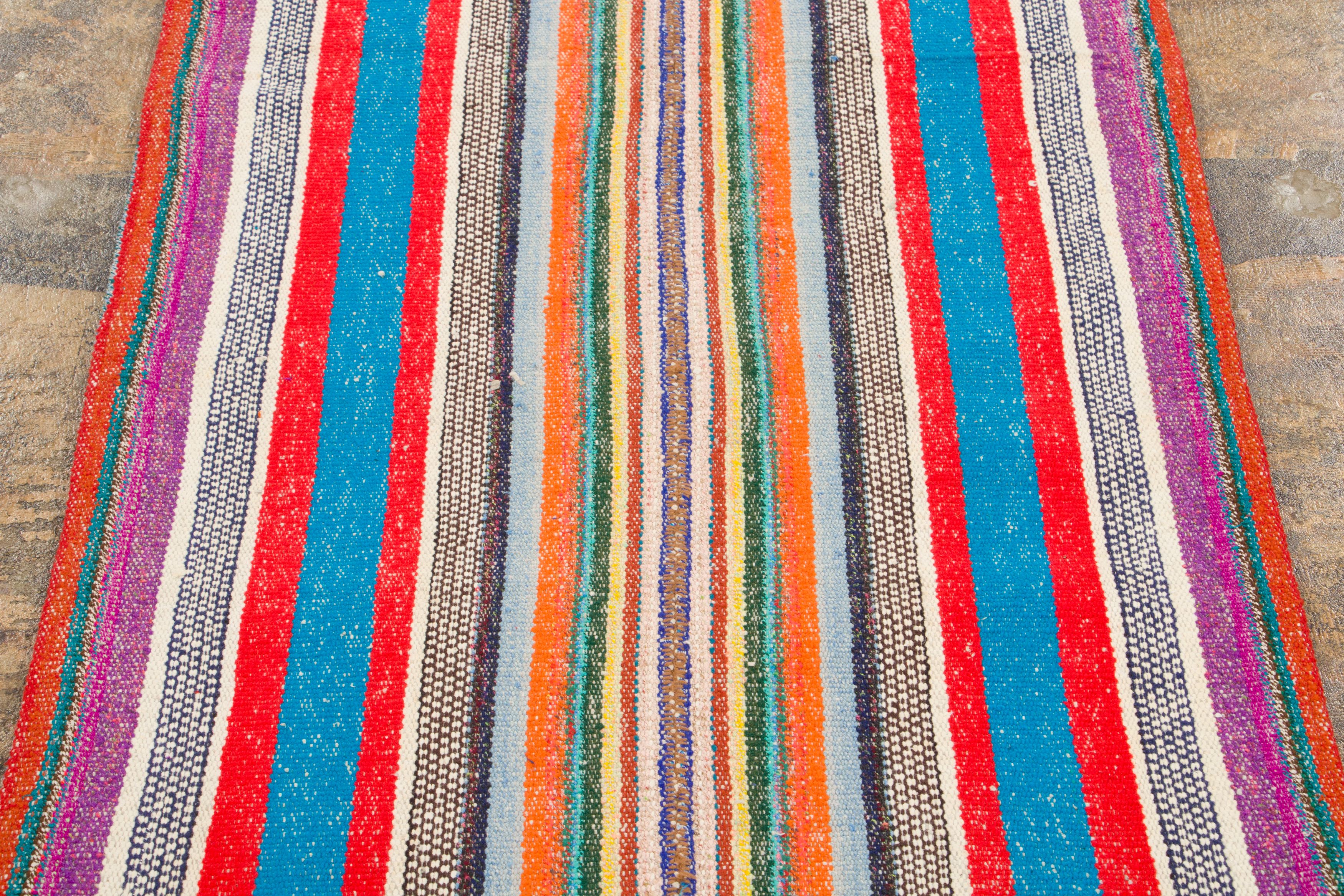 Vintage Chaput Kilim Striped Runner