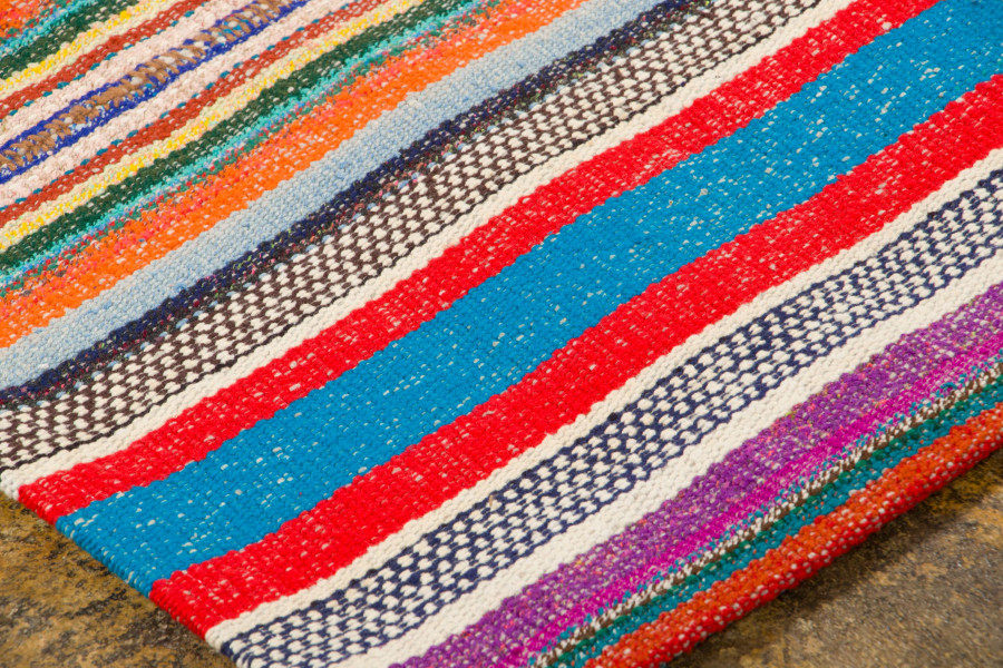 Vintage Chaput Kilim Striped Runner