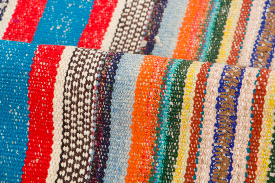 Vintage Chaput Kilim Striped Runner