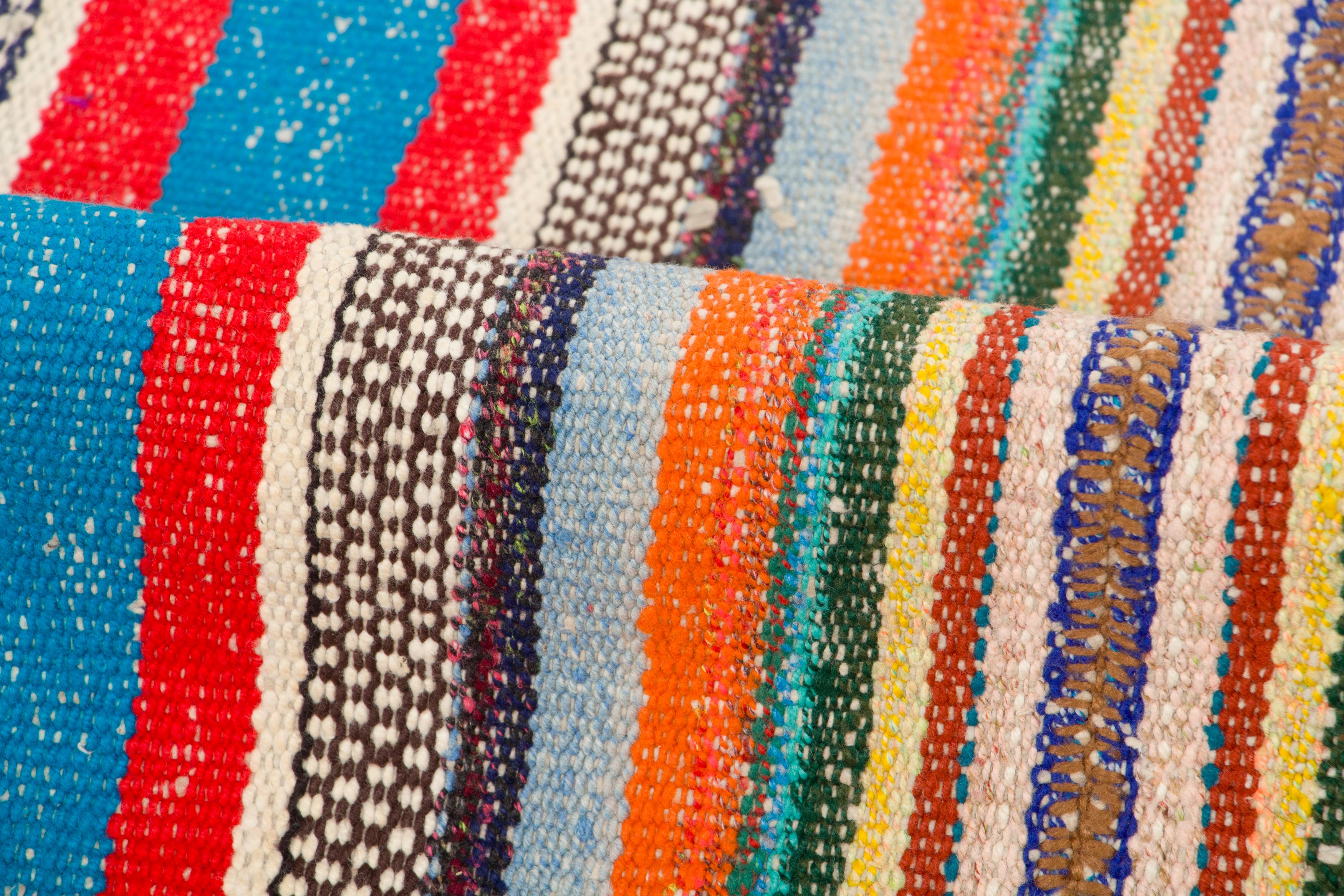 Vintage Chaput Kilim Striped Runner