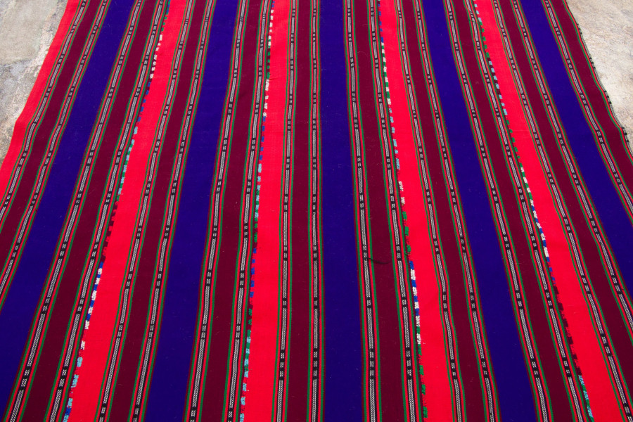 Vintage Chaput Striped Kilim Rug