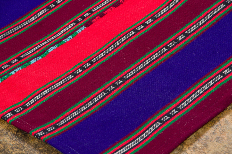 Vintage Chaput Striped Kilim Rug