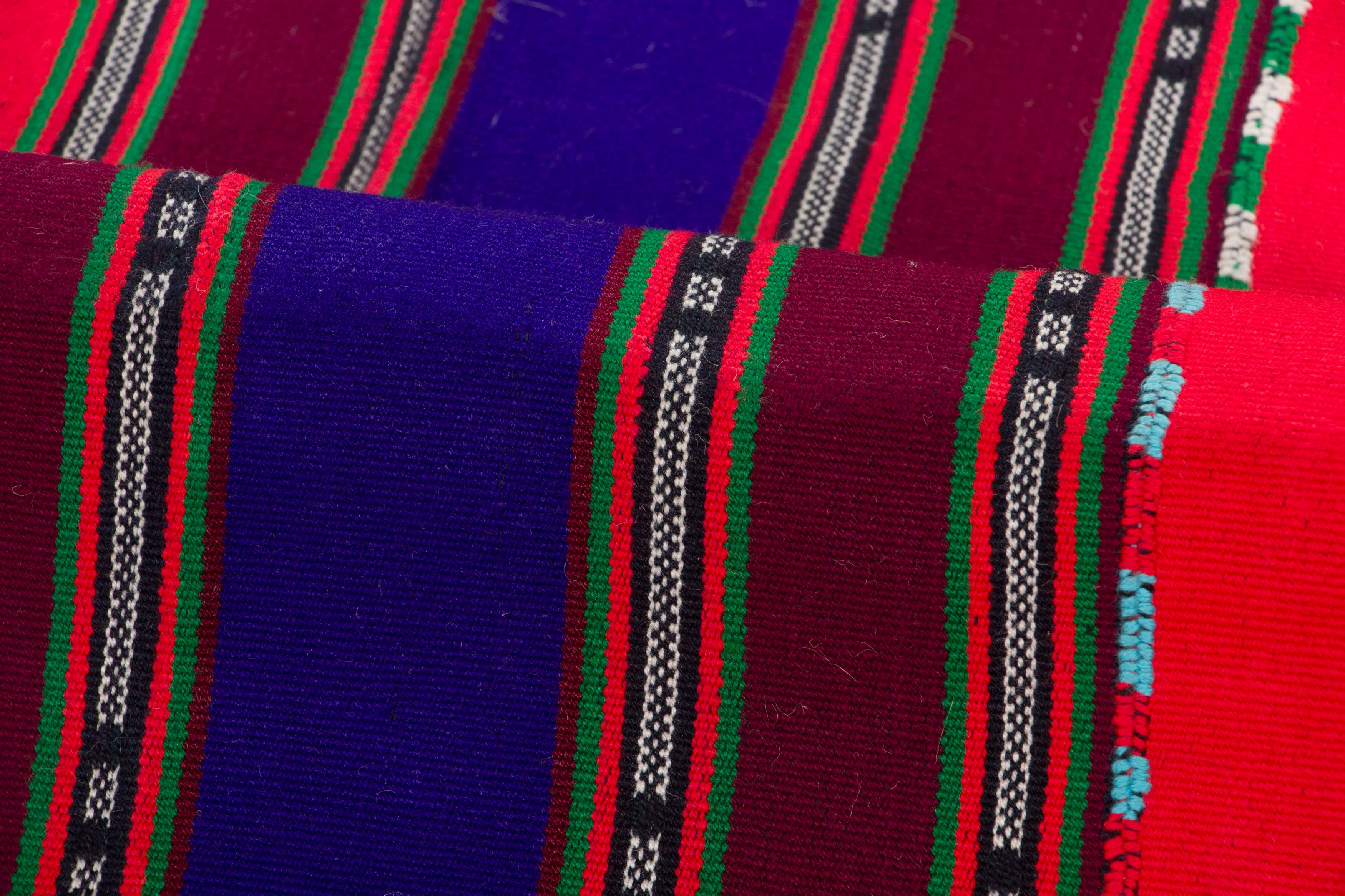 Vintage Chaput Striped Kilim Rug
