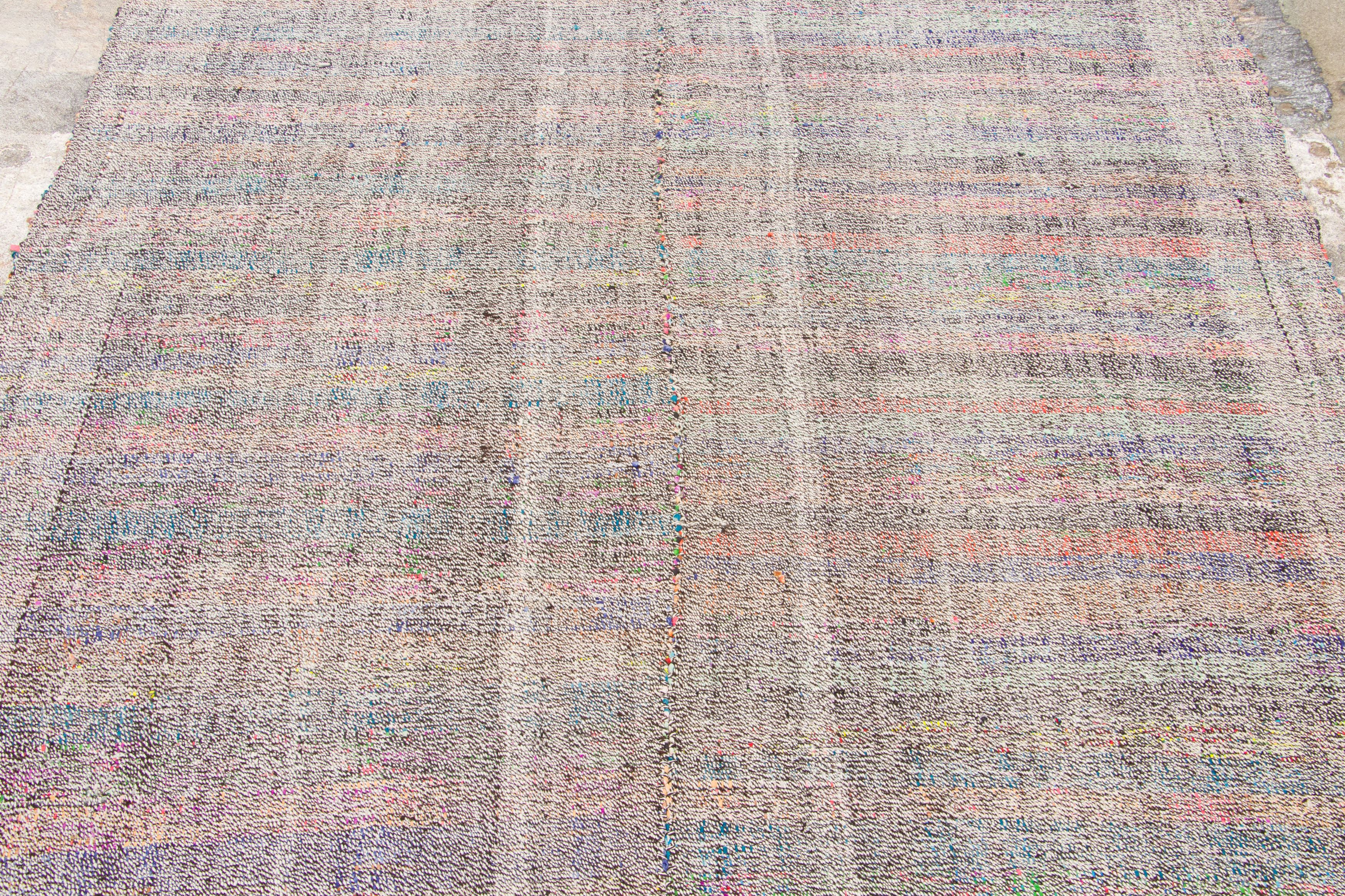 Vintage Chaput Kilim Striped Rug