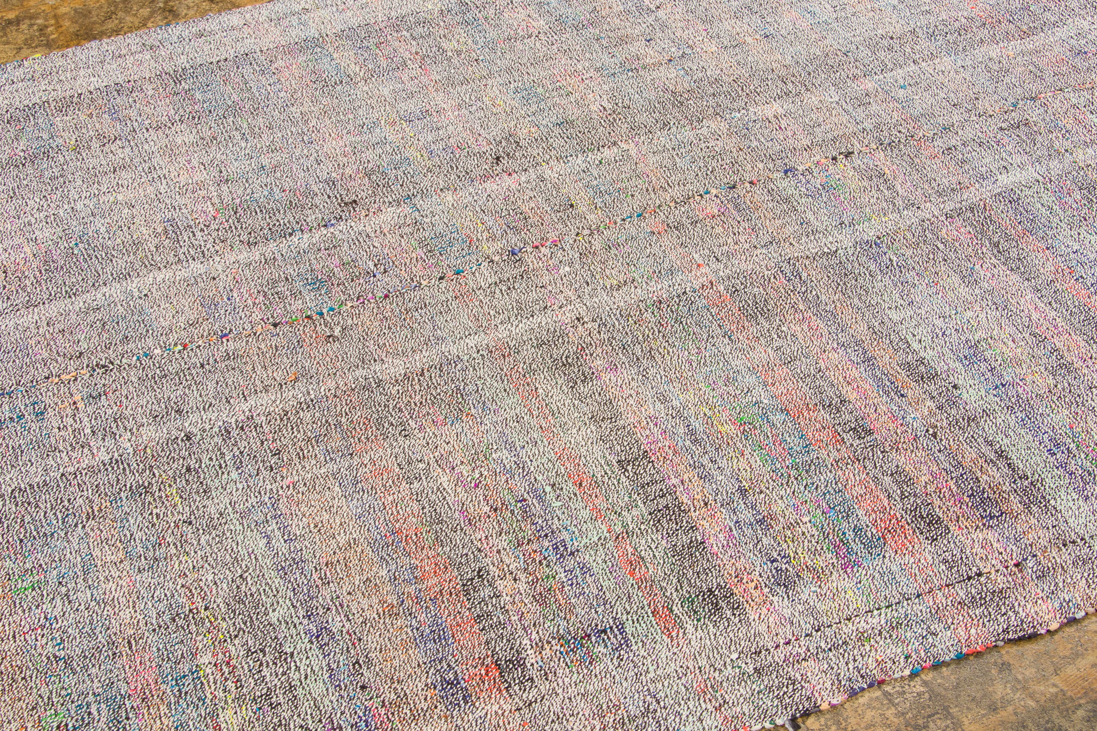 Vintage Chaput Kilim Striped Rug