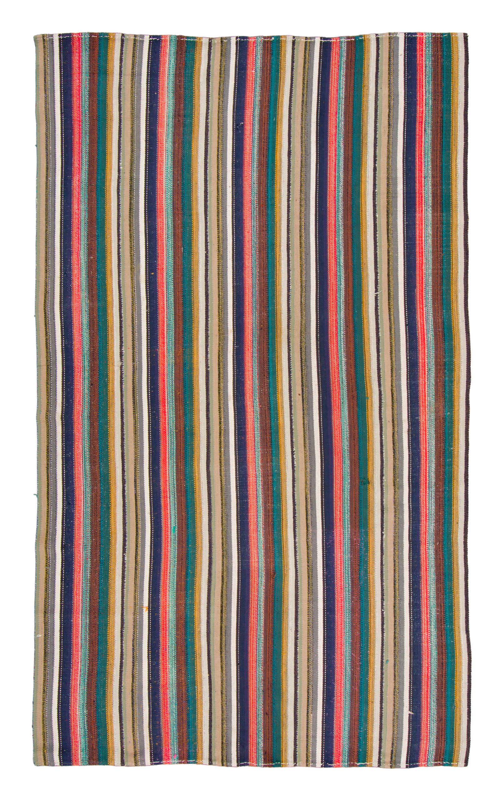 Vintage Chaput Kilim Striped Rug