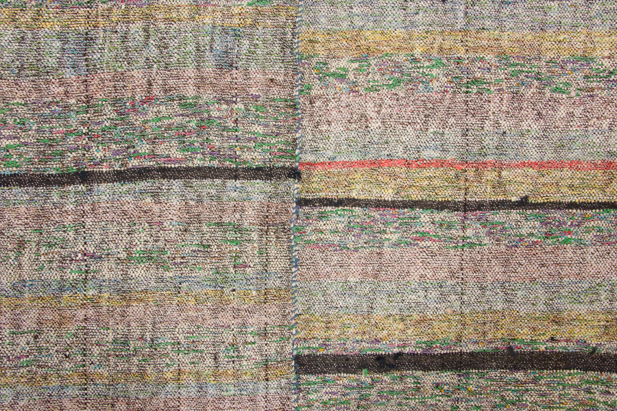 Vintage Chaput Kilim Striped Rug