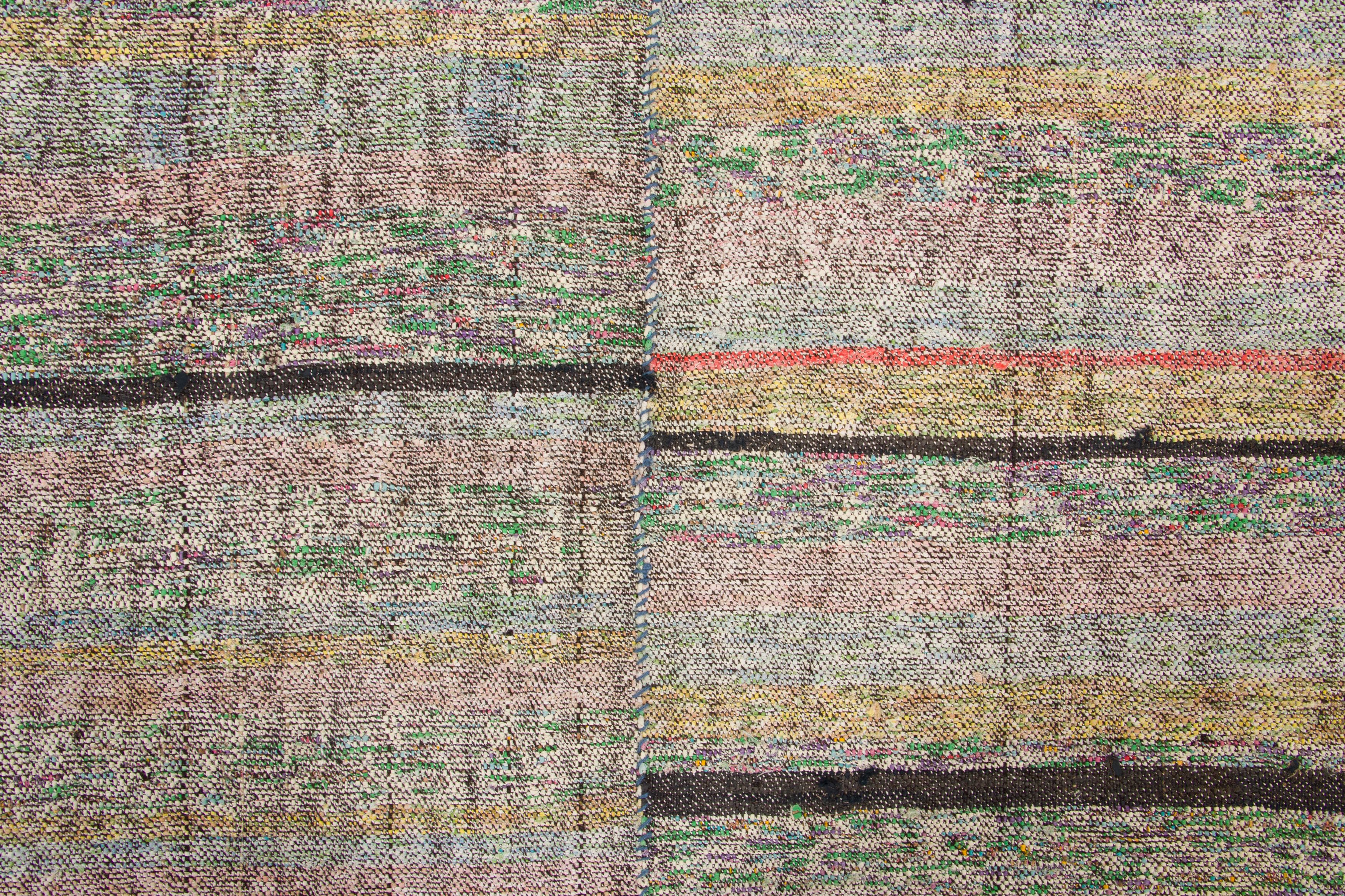 Vintage Chaput Kilim Striped Rug