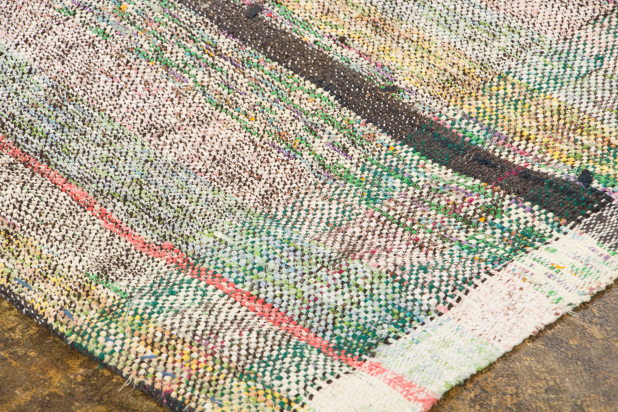 Vintage Chaput Kilim Striped Rug