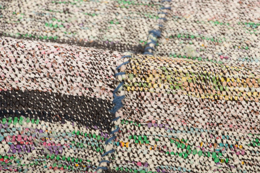 Vintage Chaput Kilim Striped Rug