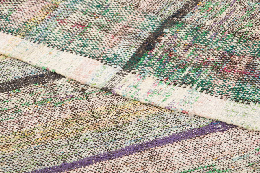 Vintage Chaput Kilim Striped Rug