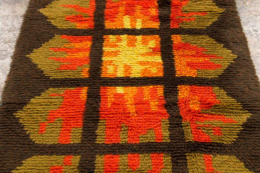 Vintage Scandinavian Rya Rug