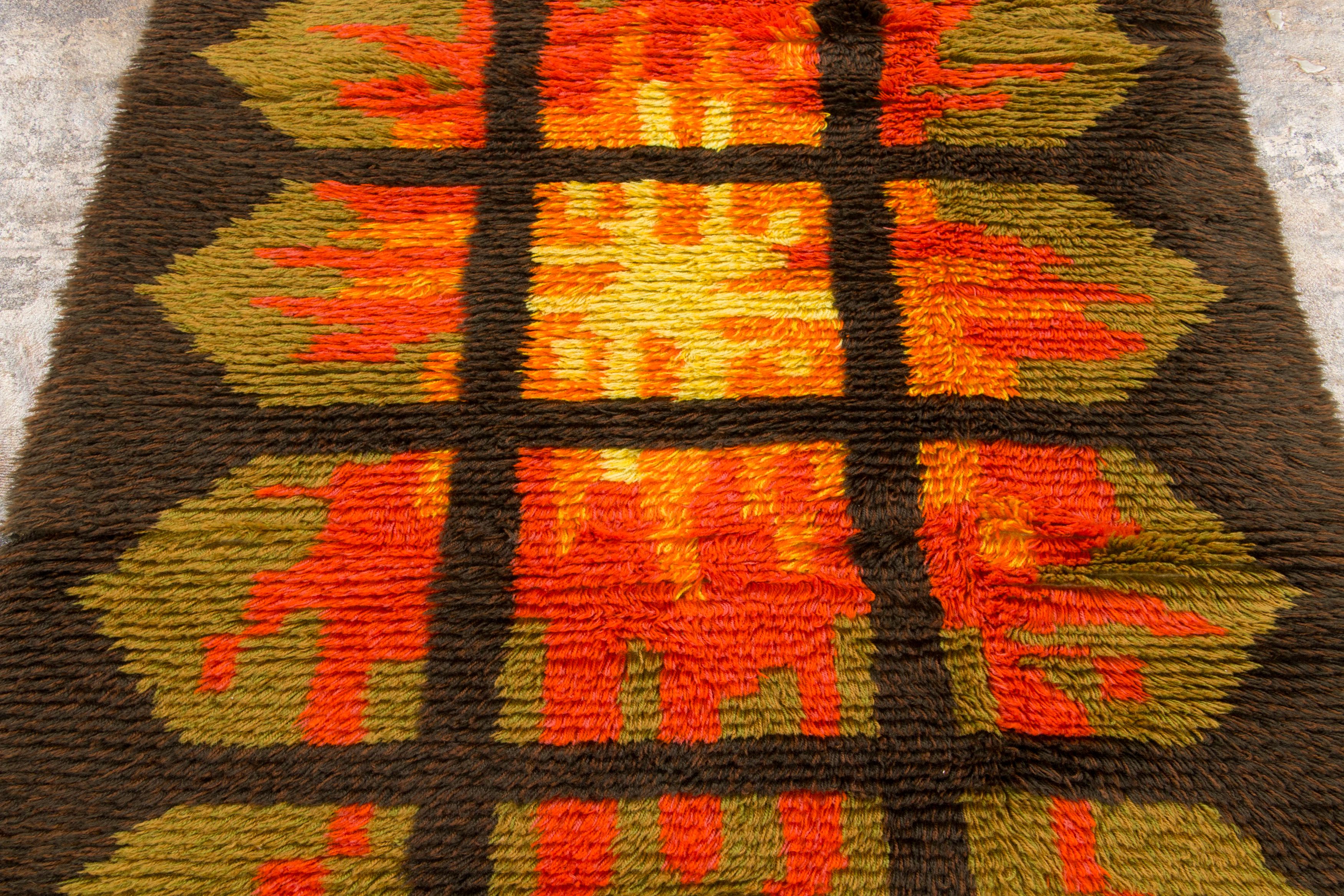 Vintage Scandinavian Rya Rug