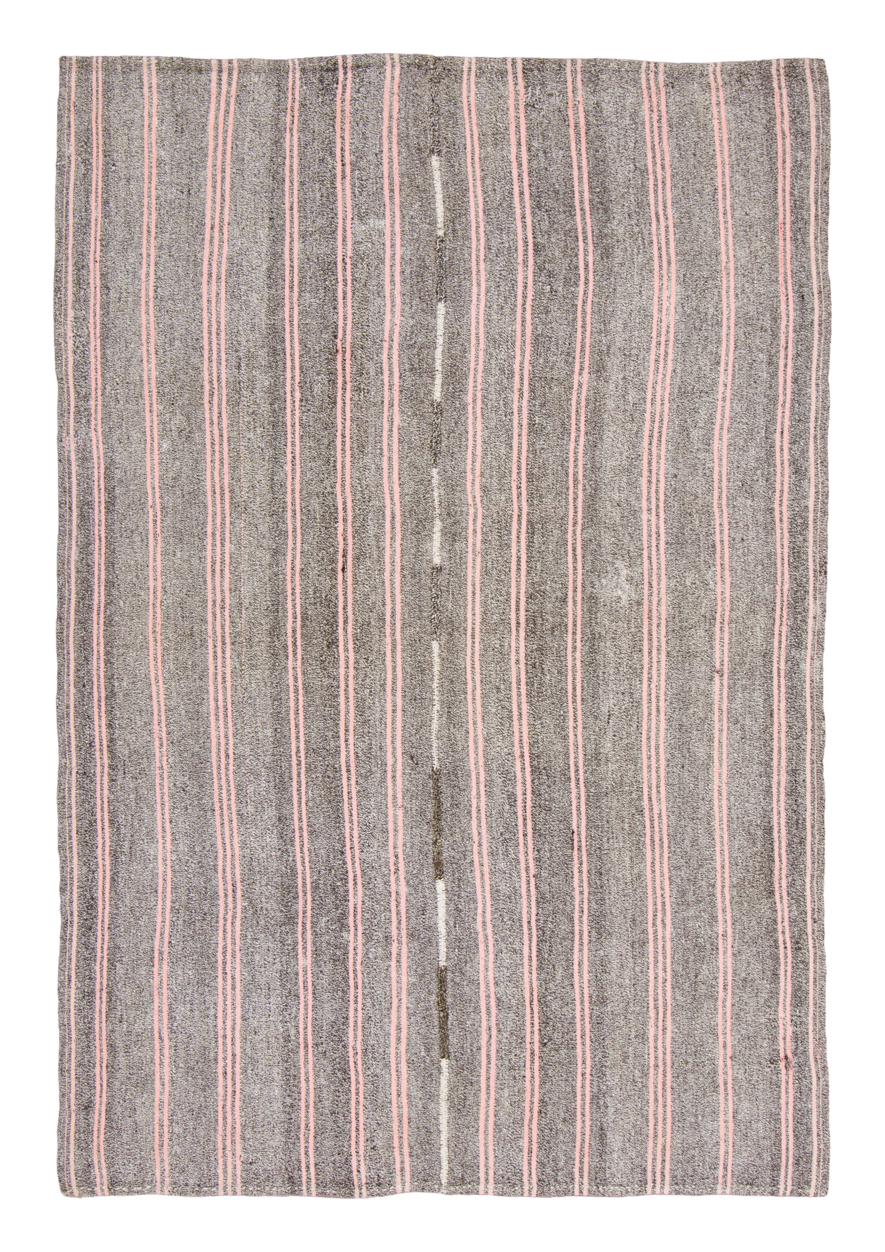 Vintage Turkish Panelled Striped Kilim Rug